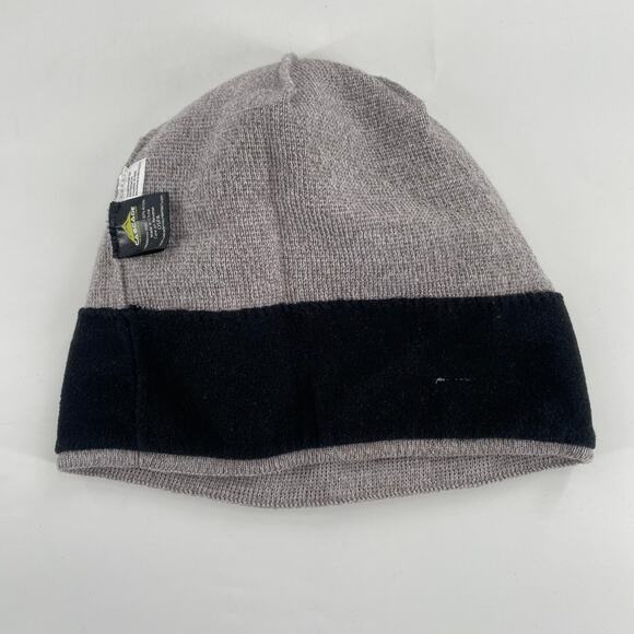 Cascade Mountain Tech Beanie Winter Hat Gray Fleece Lined Merino Wool Blend OS - Picture 4 of 10